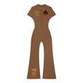 Women’s Tight Flared Leg Quarter-Zip Jumpsuit